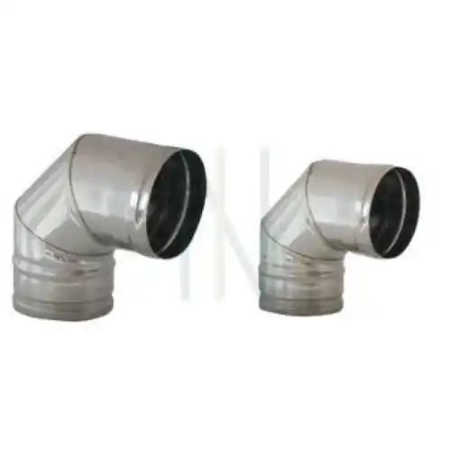 CURVA A GOMITO 90° ACCIAIO INOX AISI 304 Ø 120 MM TUBO STUFA STUFE CAMINO Bestseller