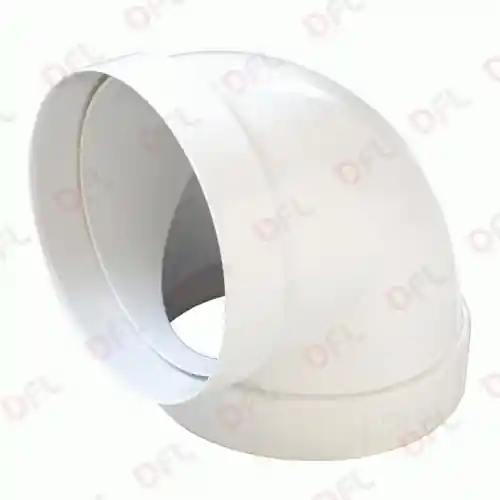 Veilige Betaling Curva aerazione canalizzata attacco femmina femmina pvc 90° Ø 125 mm
