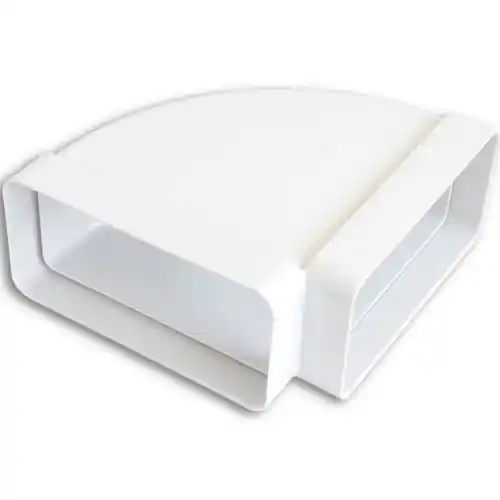 Curva aerazione orizzontale per tubo rettangolare pvc bianco 120 x 60 mm Shop Nu