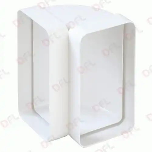 Beperkte Voorraad Curva aerazione verticale per tubo rettangolare pvc bianco 120 x 60 mm