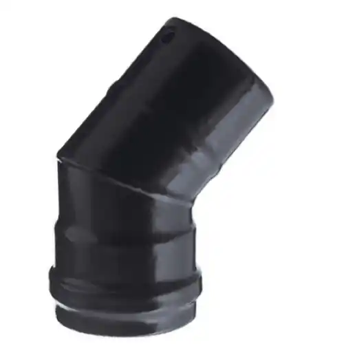 Superprijs curva gomito 45° in acciaio Ø 12 cm 120 mm nero per stufe a pellet 1,2 mm porcellanato