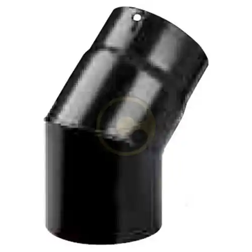 curva gomito 45° Ø 120 mm 12 cm in acciaio nero per stufa a legna 1,2 mm porcellanato Rechtstreeks Van De Fabrikant