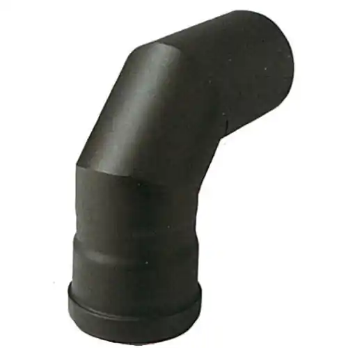 Koop Vandaag curva gomito 90° acciaio Ø 8 cm 80 mm nero per stufe a pellet 1,2 mm porcellanato