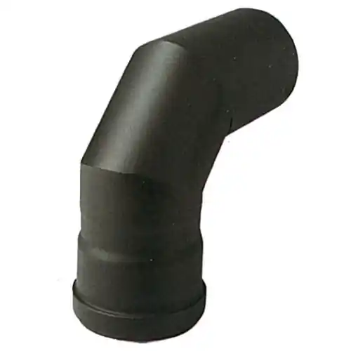 Alleen Vandaag curva gomito 90° in acciaio Ø 12 cm 120 mm nero per stufe pellet 1,2 mm porcellanato