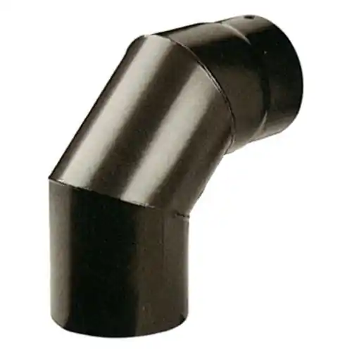 curva gomito 90° Ø 130 mm 13 cm in acciaio nero per stufa a legna 1,2 mm porcellanato Beperkte Voorraad