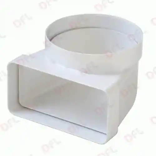 Curva per aerazione verticale in pvc bianco 120 x 60 mm Ø 100 mm 10 cm Goedkoop