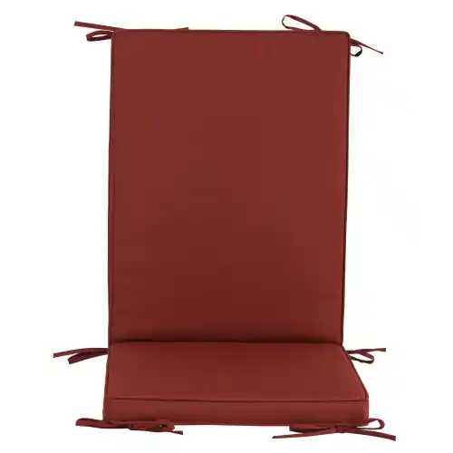 Cuscini Box per poltrone 4 pz con schienale medio bordeaux cm 93x41x5 da giardino esterno Beperkte Voorraad