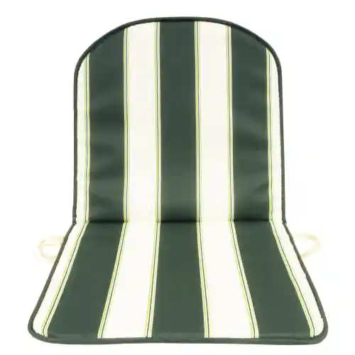 Koop Online Cuscini con schienale basso per sedie poltrone poliestere e cotone cm 80x42x2 con imbottitura 8 pz rigato verde da giardino esterno