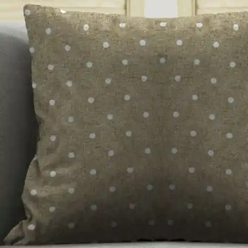 Cuscini decorativi Tulipano 4 pz sfoderabili 60% poliestere 40% cotone tortora a pois 57x57 cm imbottitura trucioli di poliuretano espanso Speciale Aanbieding