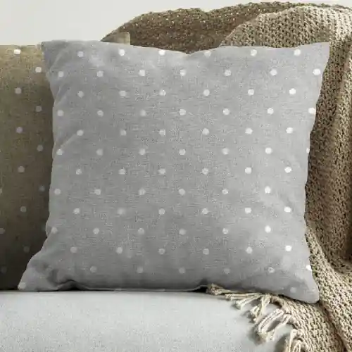 Veilige Betaling Cuscini decorativi Tulipano 6 pz sfoderabili 60% poliestere 40% cotone grigio a pois cm 57x57 imbottitura trucioli di poliuretano espanso