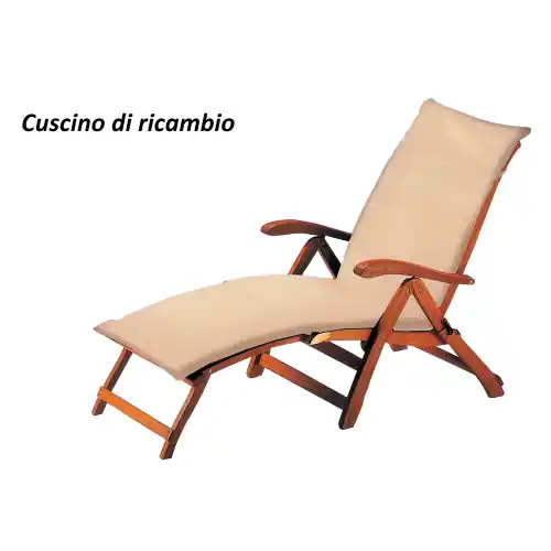 Cuscini Summer per poltrone lettini sdraio steamer 183x44x5 cm ecrù da giardino esterno Betrouwbaar