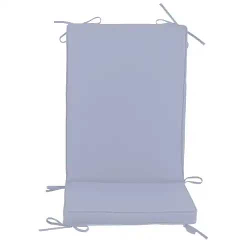 Cuscino Box per poltrona con schienale medio grigio perla cm 93x41x5 da giardino esterno Laatste Kans