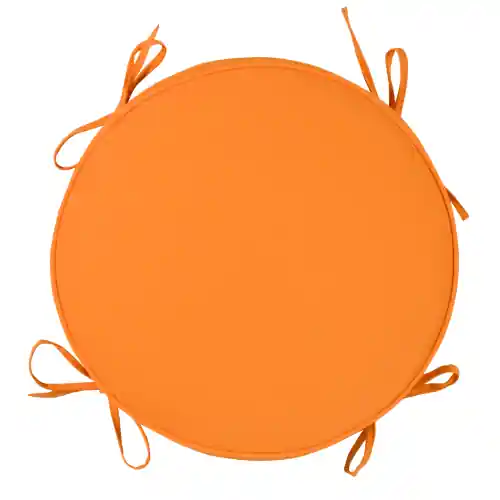 Cuscino per sedia mod Fiona colore arancio Ø36,5 spessore 4,5 cm con lacci Seizoensaanbieding