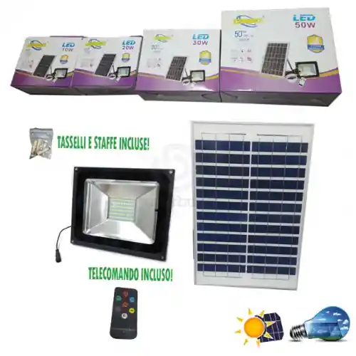 Lage Prijs Dawei faretto faro a led con pannello solare 20w crepuscolare con telecomando cavo da 5 mt staffe e viti per montaggio