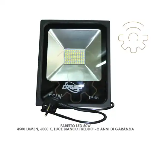 Dawei faro faretto a led 50W uso esterno 6500k luce bianco freddo 4500 lm multiled Seizoensaanbieding
