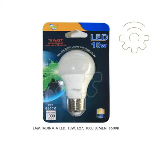 Gratis Retour Dawei lampadina led a sfera 10w E27 6000k luce fredda 3 anni di garanzia