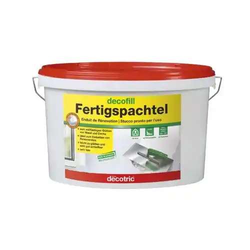 Korting Decofill 8 kg Fertigspachtel FS5 stucco bianco pronto all‘uso per interni altamente traspirante professionale