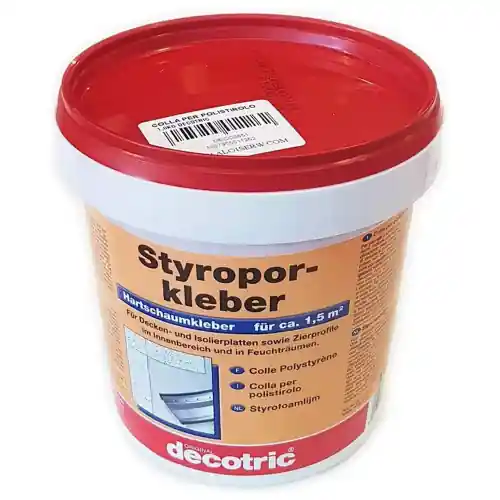Decotric 1 kg colla per polistirolo ed espansi rigidi a dispersione acquosa pronta all‘uso professionale Bestel Nu