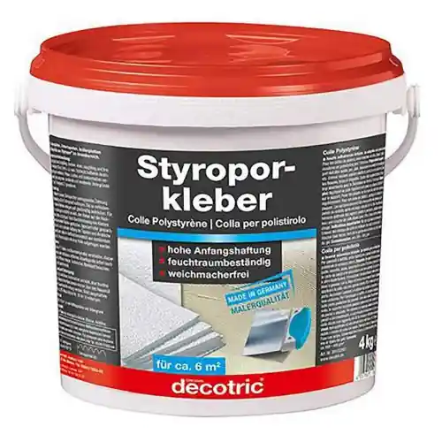 Nieuw Decotric 4 kg colla per polistirolo ed espansi rigidi a dispersione acquosa pronta all‘uso professionale
