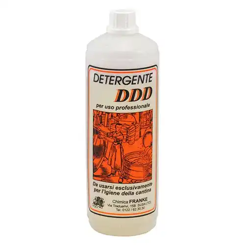 Korting Detergente DDD liquido 1 lt a base di ipoclorito di sodio indicato per la pulizia di vasi vinari e per sterilizzazione di contenitori di uso enologico