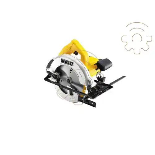 Dewalt sega circolare a mano 1350W taglio 65 mm lama Ø 184 mm DWE560 giallo/nero Superprijs