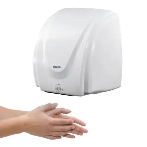 Veilige Betaling Dianflex asciugamani aria calda elettrico automatico bianco modello Canton 2100W arriva alla temperatura di 65 / 70°C