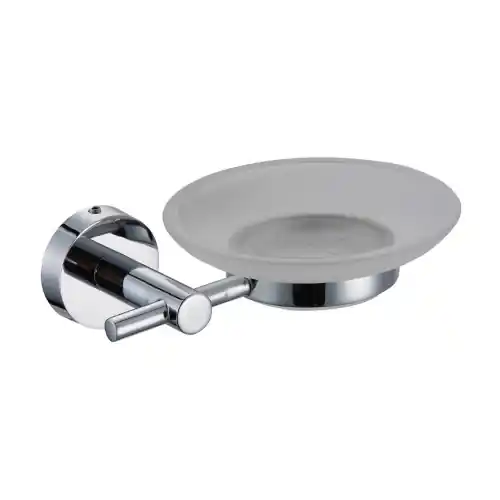 DianHydro Diosa Porta sapone in metallo cromato e vetro fissaggio con viti accessori a parete per il bagno Weekendaanbieding