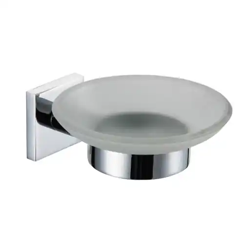 DianHydro Giona Porta sapone in metallo cromato e vetro viti per fissaggio incluse, accessori a parete per il bagno Nieuw