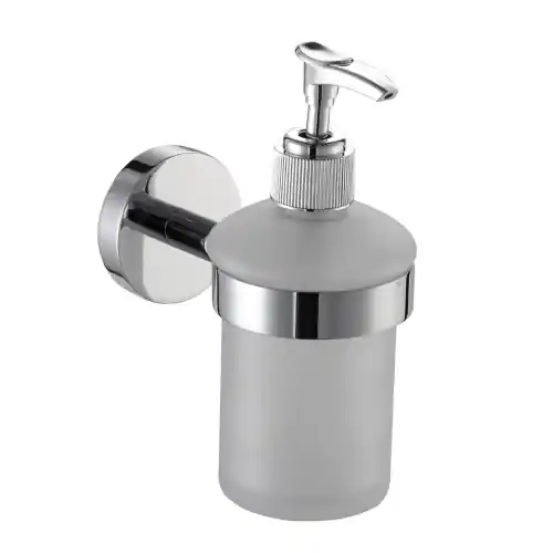 DianHydro Onia Porta dispenser per sapone a parete in ottone cromato e vetro satinato 65 x H153 x P112 cm 200 ml accessori per il bagno Lage Kosten