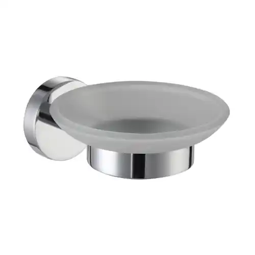 Koopje DianHydro Onia Porta sapone in ottone cromato e vetro viti per fissaggio incluse, accessori a parete per il bagno