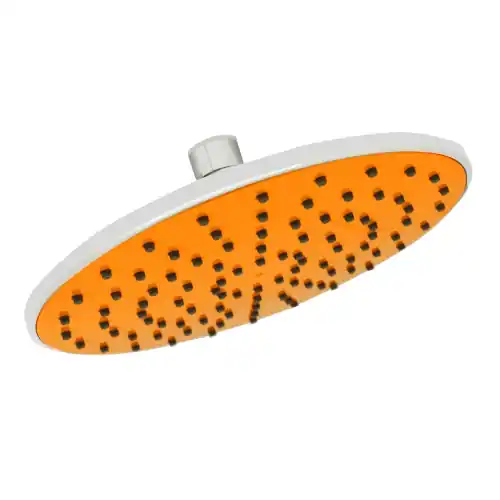 Dianhydro soffione con funzione water saving arancione per doccia Ø 20 cm monogetto con sistema anticalcare accessori bagno doccia (Arancione) Direct Beschikbaar