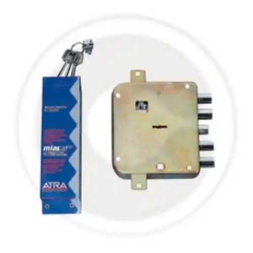 Dierre Atra 3221.2.DB serratura destra entrata 60 doppia mappa con scrocco e 4 catenacci per porte blindate mano dx mm 162x145 Gratis Retour
