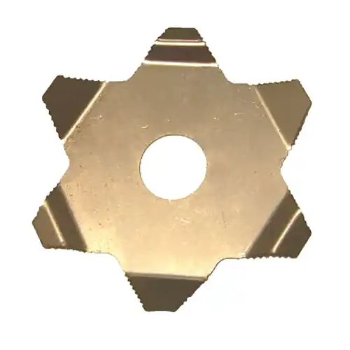 Disco anti groviglio erba Ninja universale realizzato in acciaio a profilo seghettato da utilizzare in abbinamento a testine lame e dischi da taglio Op = Op