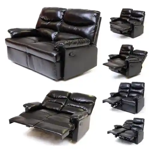 Favoriet divano Diana 2 posti marrone recliner con poggiapiedi cm 142x90x101 h