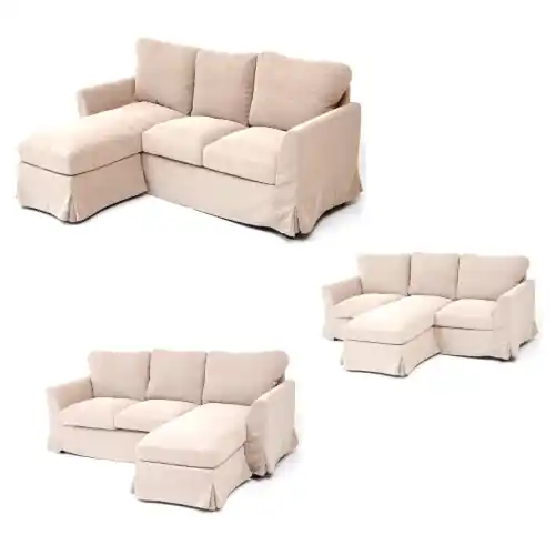 divano Elle Family 3 posti ecrù cm 205x85x85 h chaise longue sdraio Bestseller