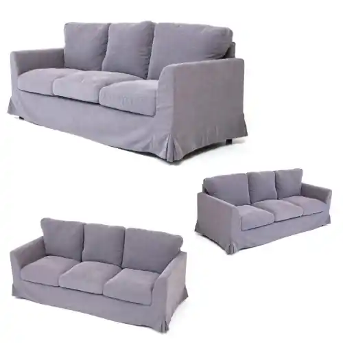 divano Family 3 posti grigio scuro cm 205x85x85 h arredo casa divanetto Veilige Betaling