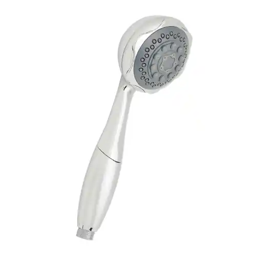 Doccetta multigetto a 5 funzioni Mod. Rana finitura cromo/satinata per doccia vasca da bagno Ø 90 mm impugnatura ergonomica Premium