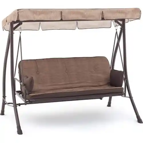 Tijdelijk Beschikbaar Dondolo Bali 3 posti beige in ferro cm 198x140x174 con schienale reclinabile funzione letto da esterno