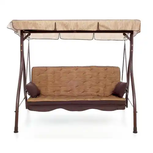 Meest Verkocht Dondolo Zanzibar da giardino in metallo colore ecrù 3 posti con funzione letto