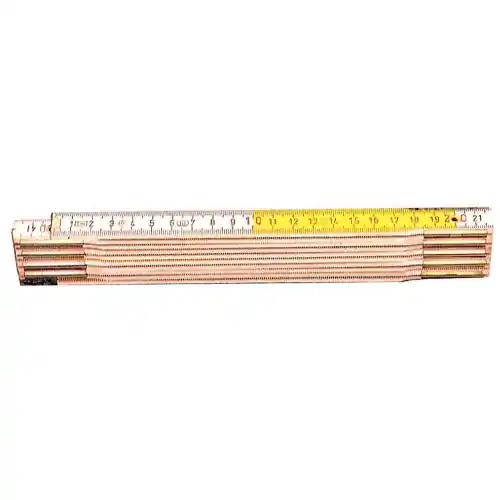 Laatste Versie doppio metro bianco giallo con 10 aste da 16 mm a molla per edilizia misurazione
