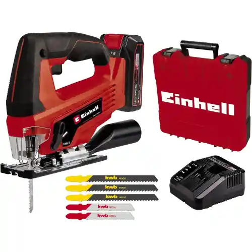 Einhell TC-JS 18 li seghetto alternativo 18V per legno plastica metallo con batteria e caricabatteria in valigetta Tijdelijk Beschikbaar