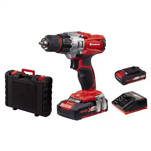 Premium Einhell TE-CD 18/2 Li trapano avvitatore a batteria 18V con due batterie 1.50 Ah power X-Change e caricabatteria in valigetta