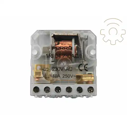 Electric Perry relè elettromeccanico 12V 50-60Hz 10A/250V AC di potenza sequenziale per montaggio su pannello 1 contatto 2 sequenze Tijdelijk Beschikbaar