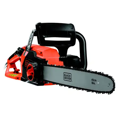 Elettrosega Black & Decker CS2245 potenza 2200 W velocità catena 12,5 m/s barra 45 cm freno catena motosega Snelle Levering