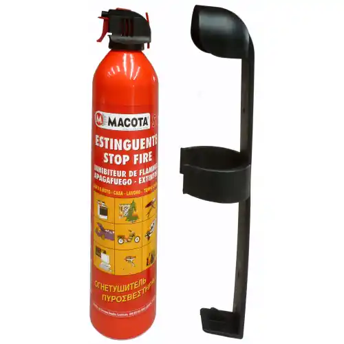 Estintore Stop Fire portatile 700 ml con supporto anticorrosivo per auto barca camper caravan campeggio Bestel Nu