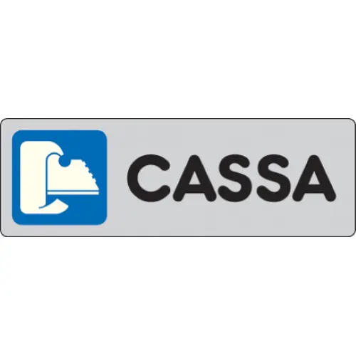 etichetta adesiva cartello CASSA targhetta segnaletica 150x50 mm Gereduceerde Prijs