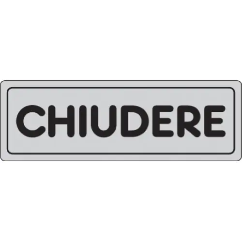 Weekendaanbieding etichetta adesiva cartello CHIUDERE targhetta segnaletica 150x50 mm