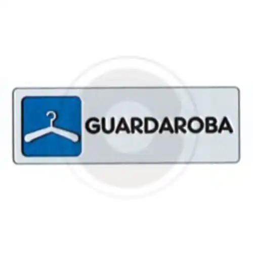 Laatste Versie etichetta adesiva cartello GUARDAROBA targhetta segnaletica 150x50 mm