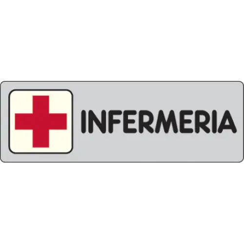 etichetta adesiva cartello INFERMERIA targhetta segnaletica 150x50 mm Rechtstreeks Van De Fabrikant