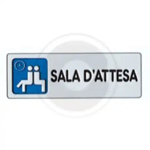 etichetta adesiva cartello SALA D‘ATTESA targhetta segnaletica 150x50 mm Actieprijs